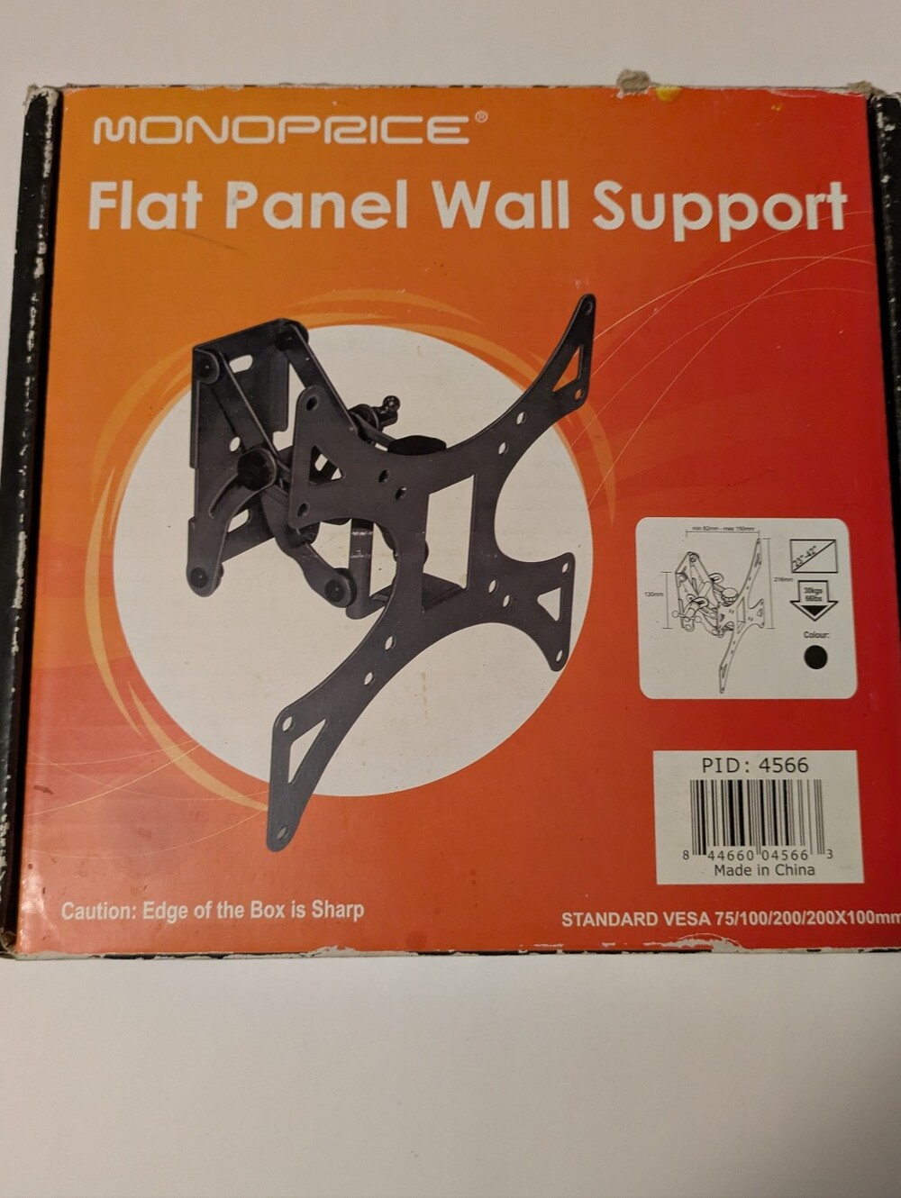 MONOPRICE Flat Panel Wall Support Adjustable TV Mount